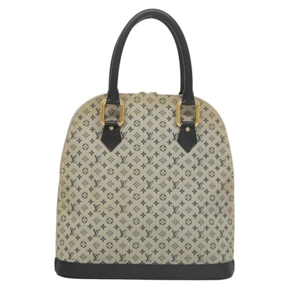 LOUIS VUITTON Monogram Mini Alma Haut Hand Bag Blue M92202 LV Auth 117318 - Picture 4 of 14